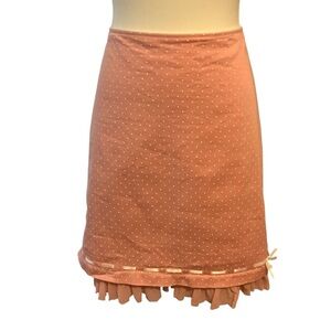 MAC & JAC PINK POLKA-DOT SKIRT WITH RUFFLED HEM/ Size 12